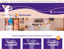 Tablet Screenshot of laserpraxis-hartmann.de